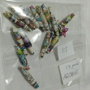 One-of-a-kind handmade/hand rolled paper beads/jewelry making/craft supplies/DIY